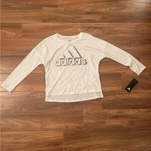 Adidas Girl’s Black and White Long Sleeve Tee